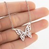 Stainless Steel Hollow Butterfly Necklace
