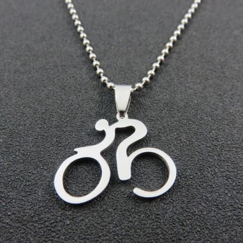 Mountain Bike Necklace Stainless Steel