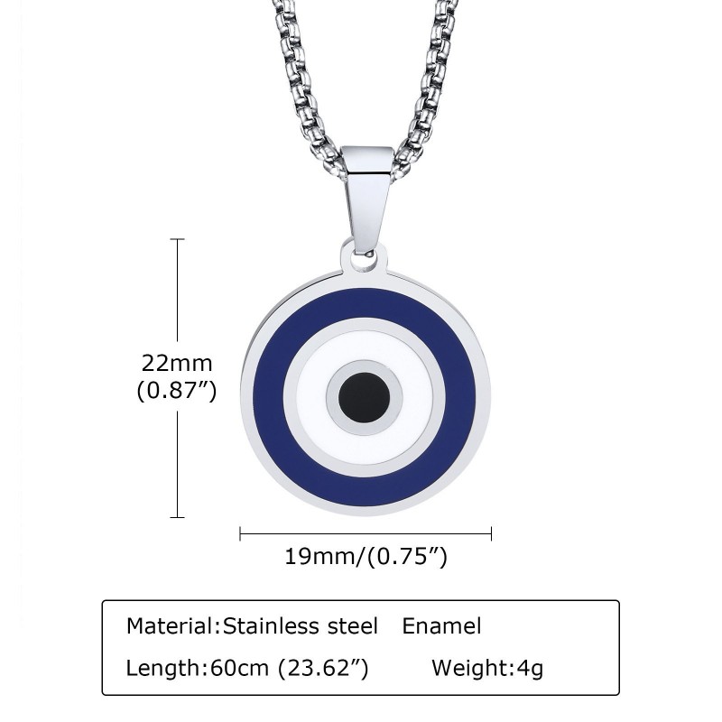 Stainless Steel Circular Steel Color Necklace