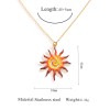 Stainless Steel Sun Pendant Necklace