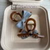 Back Head Blue Denim Bow Barrettes