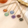 Stainless Steel Sun Pendant Necklace