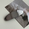 Glossy Metal Oval Duckbill Barrettes