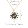 Stainless Steel Sun Pendant Necklace