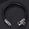 Fashionable Wolf Head Genuine Leather Braided Leather Cord Exquisite Bracelet