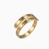 Stainless Steel Ring Retro English Double Ring