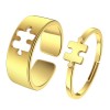 Silver Puzzle Couple Couple Rings Stainless Steel Ring Ornament