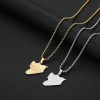 Monogram Stainless Steel Pendant Necklace