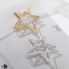 Hollow Pentagram Metal Grip Barrettes