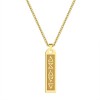 Rectangular Stainless Steel Pendant Necklace